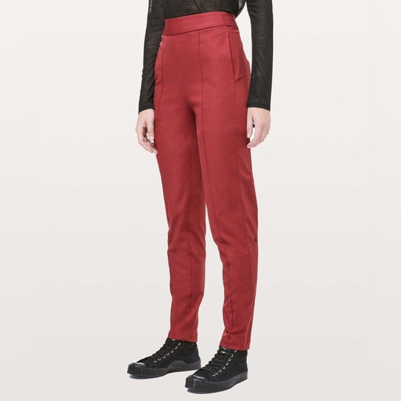 NWOT - Lululemon Lab Nai Trouser Pants Zesty Auburn Red - 4 - Picture 2 of 6